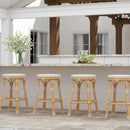 Tobias 24.5 in. Seat Height Outdoor Rattan and Metal Backless Counter Stool by Butler Specialty Company