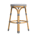 Tobias 24.5 in. Seat Height Outdoor Rattan and Metal Backless Counter Stool by Butler Specialty Company