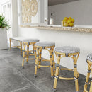 Tobias 24.5 in. Seat Height Outdoor Rattan and Metal Backless Counter Stool by Butler Specialty Company