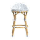 Tobias 24.5 in. Seat Height Outdoor Rattan and Metal Low Back Counter Stool by Butler Specialty Company