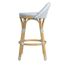 Tobias 24.5 in. Seat Height Outdoor Rattan and Metal Low Back Counter Stool by Butler Specialty Company