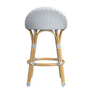 Tobias 24.5 in. Seat Height Outdoor Rattan and Metal Low Back Counter Stool by Butler Specialty Company