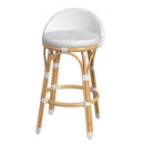 Tobias 24.5 in. Seat Height Outdoor Rattan and Metal Low Back Counter Stool by Butler Specialty Company