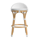 Tobias 24.5 in. Seat Height Outdoor Rattan and Metal Low Back Counter Stool by Butler Specialty Company