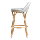 Tobias 24.5 in. Seat Height Outdoor Rattan and Metal Low Back Counter Stool by Butler Specialty Company