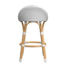 Tobias 24.5 in. Seat Height Outdoor Rattan and Metal Low Back Counter Stool by Butler Specialty Company