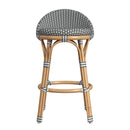 Tobias 24.5 in. Seat Height Outdoor Rattan and Metal Low Back Counter Stool by Butler Specialty Company