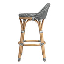 Tobias 24.5 in. Seat Height Outdoor Rattan and Metal Low Back Counter Stool by Butler Specialty Company