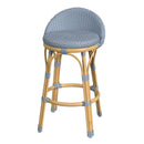 Tobias 24.5 in. Seat Height Outdoor Rattan and Metal Low Back Counter Stool by Butler Specialty Company
