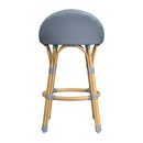 Tobias 24.5 in. Seat Height Outdoor Rattan and Metal Low Back Counter Stool by Butler Specialty Company