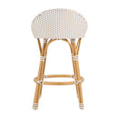 Tobias 24.5 in. Seat Height Outdoor Rattan and Metal Low Back Counter Stool by Butler Specialty Company