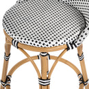 Tobias 24.5 in. Seat Height Outdoor Rattan and Metal Low Back Counter Stool by Butler Specialty Company