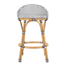 Tobias 24.5 in. Seat Height Outdoor Rattan and Metal Low Back Counter Stool by Butler Specialty Company