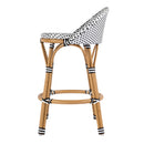 Tobias 24.5 in. Seat Height Outdoor Rattan and Metal Low Back Counter Stool by Butler Specialty Company
