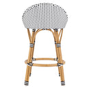 Tobias 24.5 in. Seat Height Outdoor Rattan and Metal Low Back Counter Stool by Butler Specialty Company