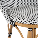 Tobias 24.5 in. Seat Height Outdoor Rattan and Metal Low Back Counter Stool by Butler Specialty Company