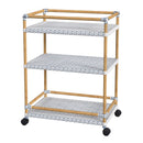 Tobias 24 in. W Outdoor Rattan and Metal 3 Tier Bar Cart by Butler Specialty Company