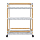 Tobias 24 in. W Outdoor Rattan and Metal 3 Tier Bar Cart by Butler Specialty Company