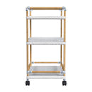 Tobias 24 in. W Outdoor Rattan and Metal 3 Tier Bar Cart by Butler Specialty Company