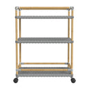 Tobias 24 in. W Outdoor Rattan and Metal 3 Tier Bar Cart by Butler Specialty Company