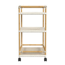 Tobias 24 in. W Outdoor Rattan and Metal 3 Tier Bar Cart by Butler Specialty Company