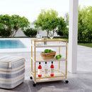 Tobias 24 in. W Outdoor Rattan and Metal 3 Tier Bar Cart by Butler Specialty Company