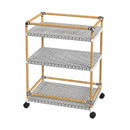 Tobias 24 in. W Outdoor Rattan and Metal 3 Tier Bar Cart by Butler Specialty Company