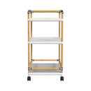 Tobias 24 in. W Outdoor Rattan and Metal 3 Tier Bar Cart by Butler Specialty Company