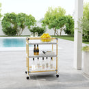Tobias 24 in. W Outdoor Rattan and Metal 3 Tier Bar Cart by Butler Specialty Company