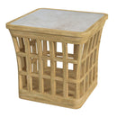 Monhegan Outdoor 25.25 in. W Teak and Marble End Table by Butler Specialty Company
