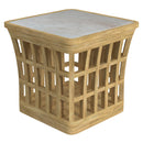 Monhegan Outdoor 25.25 in. W Teak and Marble End Table by Butler Specialty Company