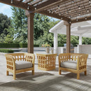 Monhegan Outdoor 25.25 in. W Teak and Marble End Table by Butler Specialty Company