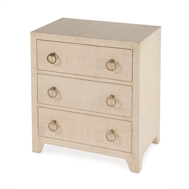 Bar Harbor 25 in. W Rectangular Raffia 3 Drawer Nightstand by Butler Specialty Company