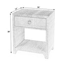 Bar Harbor 24 in. W Rectangular Raffia 1 Drawer Nightstand with Lower Open Shelf by Butler Specialty Company