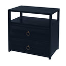 Lark 28 in. W Rectangular Wood 2 Drawer Wide Nightstand with Open Shelf by Butler Specialty Company