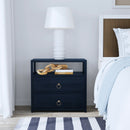 Lark 28 in. W Rectangular Wood 2 Drawer Wide Nightstand with Open Shelf by Butler Specialty Company