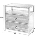 Lark 28 in. W Rectangular Wood 2 Drawer Wide Nightstand with Open Shelf by Butler Specialty Company
