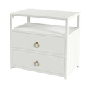 Lark 28 in. W Rectangular Wood 2 Drawer Wide Nightstand with Open Shelf by Butler Specialty Company