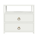 Lark 28 in. W Rectangular Wood 2 Drawer Wide Nightstand with Open Shelf by Butler Specialty Company