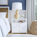 Lark 28 in. W Rectangular Wood 2 Drawer Wide Nightstand with Open Shelf by Butler Specialty Company