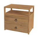 Lark 28 in. W Rectangular Wood 2 Drawer Wide Nightstand with Open Shelf by Butler Specialty Company