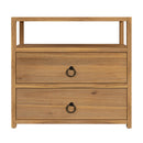 Lark 28 in. W Rectangular Wood 2 Drawer Wide Nightstand with Open Shelf by Butler Specialty Company
