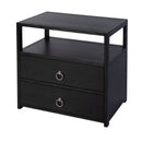 Lark 28 in. W Rectangular Wood 2 Drawer Wide Nightstand with Open Shelf by Butler Specialty Company