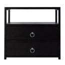 Lark 28 in. W Rectangular Wood 2 Drawer Wide Nightstand with Open Shelf by Butler Specialty Company