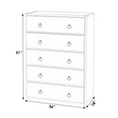 Lark 36 in. W Rectangular Wood 5 Drawer Dresser/Chest of Drawers by Butler Specialty Company