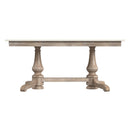 Danielle 66 in. W Rectangular Marble Top Double Pedestal Dining Table by Butler Specialty Company