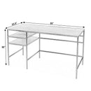 Jensen 66 in. W Rectangular Iron and Wood Writing Desk with Shelves by Butler Specialty Company
