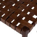 Kerry 18 in. Seat Height Rectangular Woven Leather and Wood Accent Stool by Butler Specialty Company