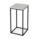 Mabel 10 in. W Square Marble and Hammered Iron Side Table by Butler Specialty Company