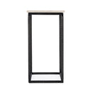 Mabel 10 in. W Square Marble and Hammered Iron Side Table by Butler Specialty Company